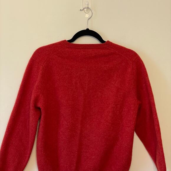 Club Room S/M cashmere sweater cozy cabincore red v neckline elegant soft winter - Picture 6 of 7